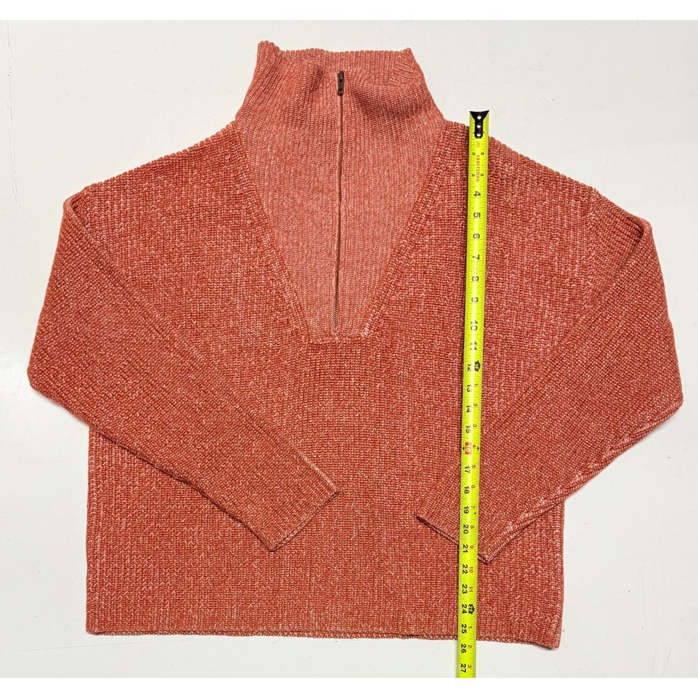 Pendleton Womens Shaker Stitch Pullover Sweater Half Zip Mock Neck XL Wool Blend